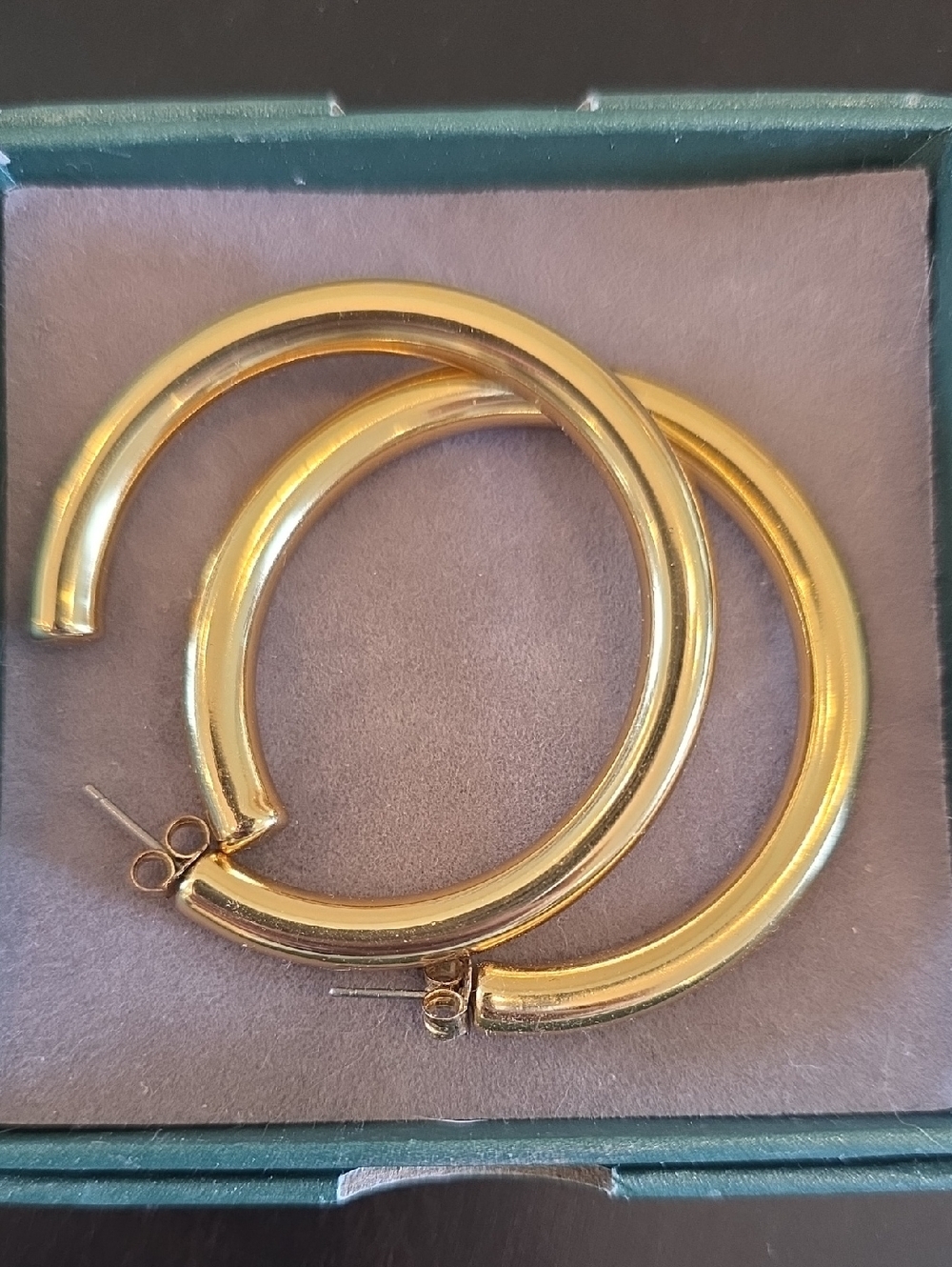 j crew burnished gold hoop earrings